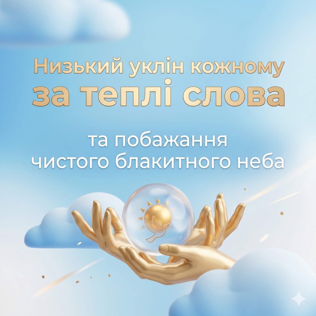 подяка за привітання українською