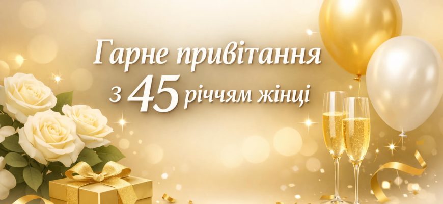 картинки жінці 45 років гарне привітання з 45 річчям