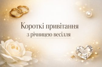 короткі привітання з річницею весілля текст