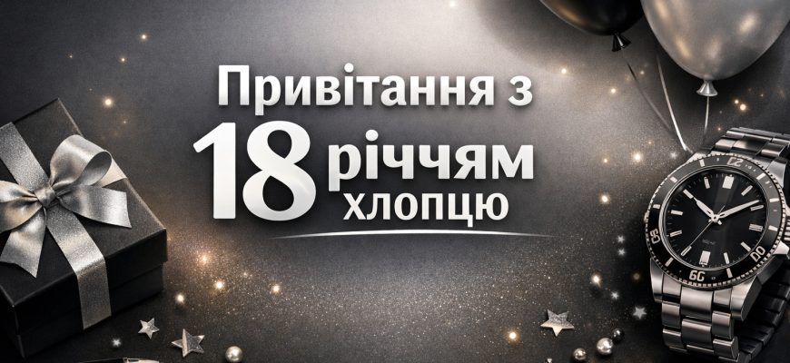 привітання з 18 річчям хлопцю текст