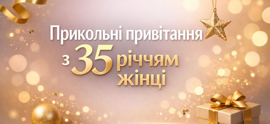 прикольні привітання з 35 річчям жінці текст