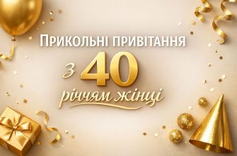 прикольні привітання з 40 річчям жінці текст