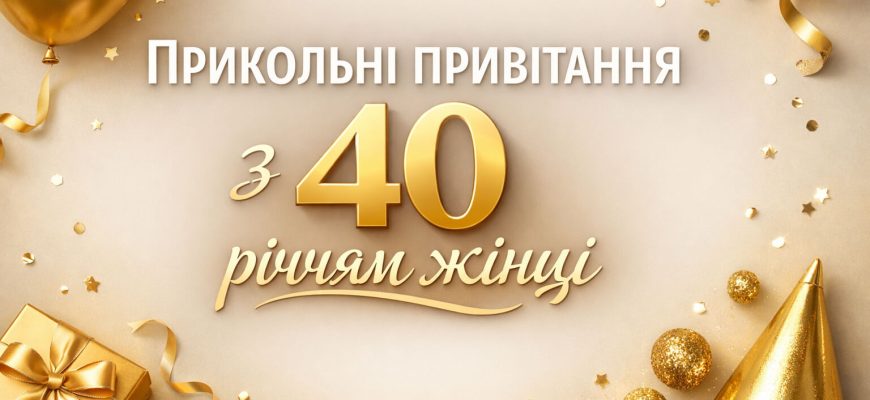 прикольні привітання з 40 річчям жінці текст