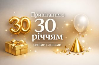 привітання з 30 річчям своїми словами текст
