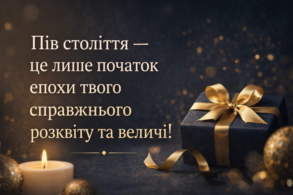 листівка з 50 річчям чоловіку приклад