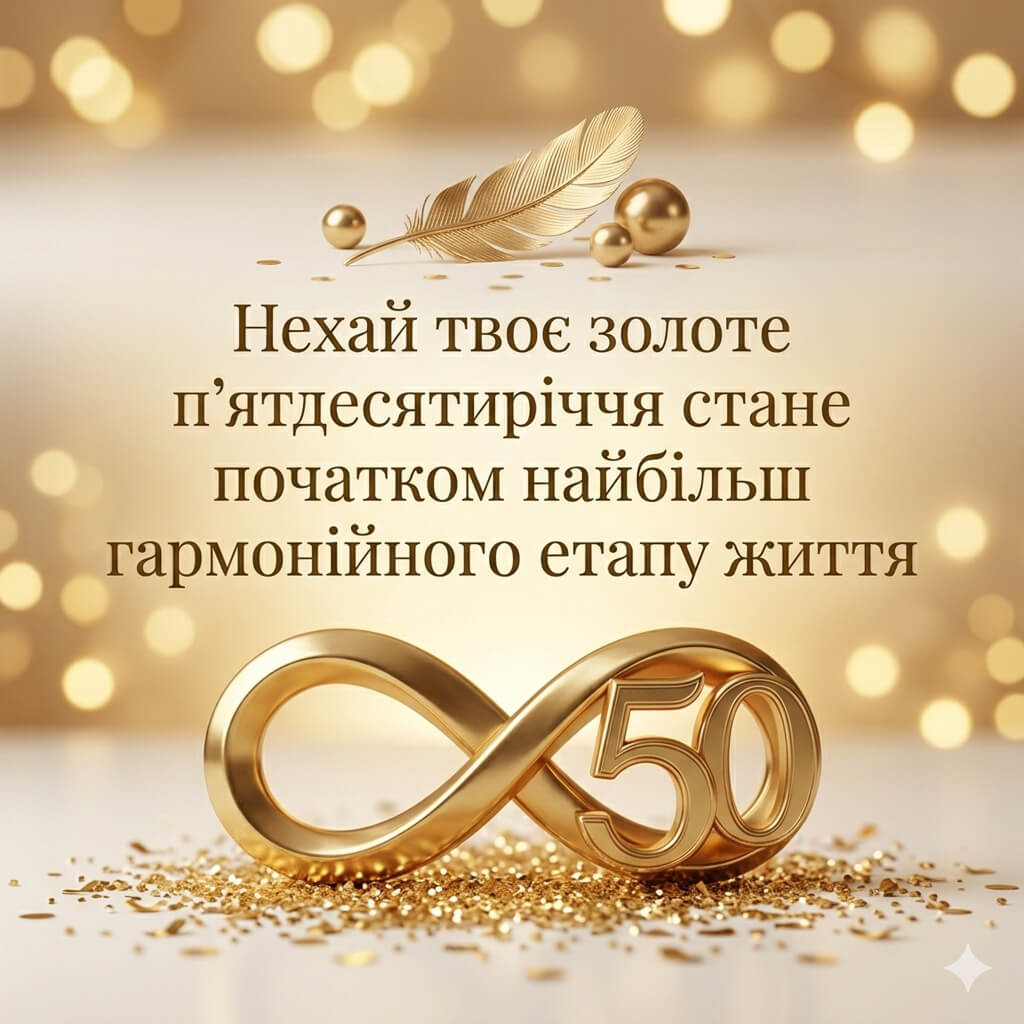листівка з 50 річчям приклад