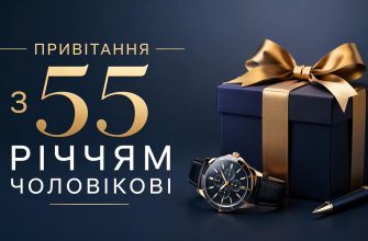 привітання з 55 річчям чоловікові листівка
