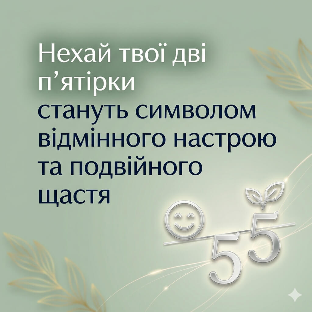 листівка 55 років привітання