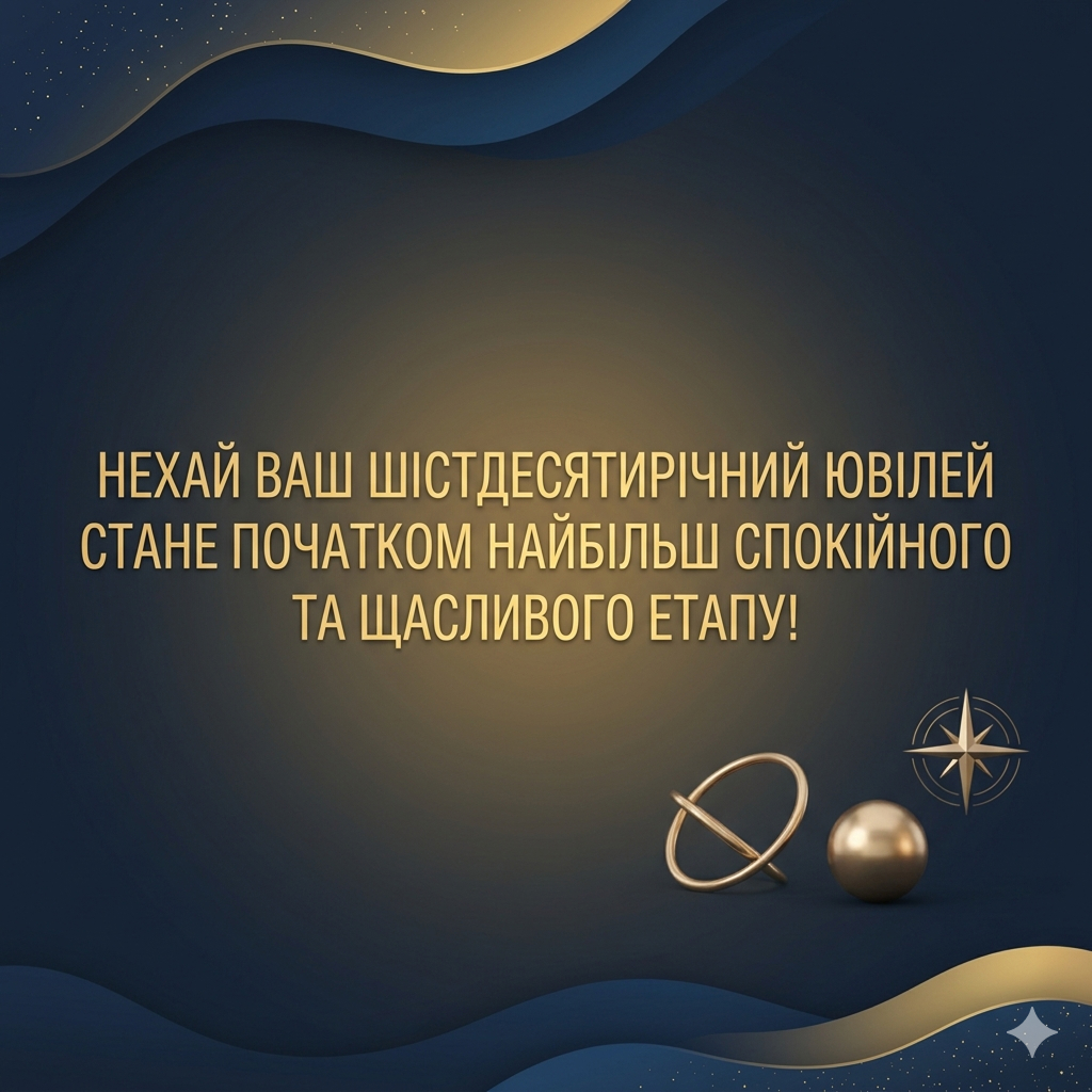 привітання чоловіку 60 років текст