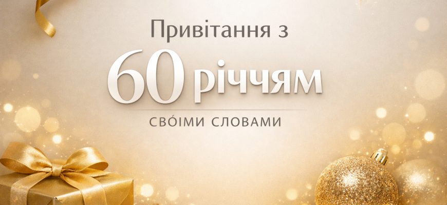 привітання з 60 річчям своїми словами текст