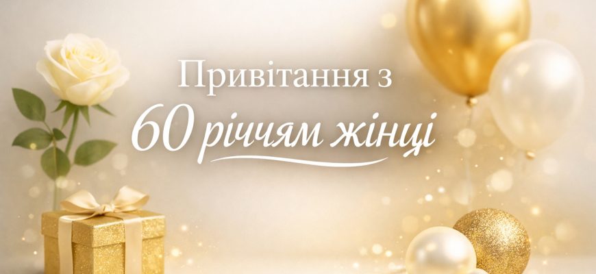 привітання з 60 річчям жінці листівка