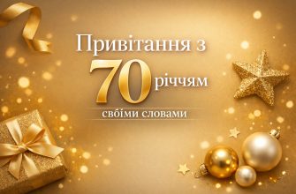 привітання з 70 річчям своїми словами текст