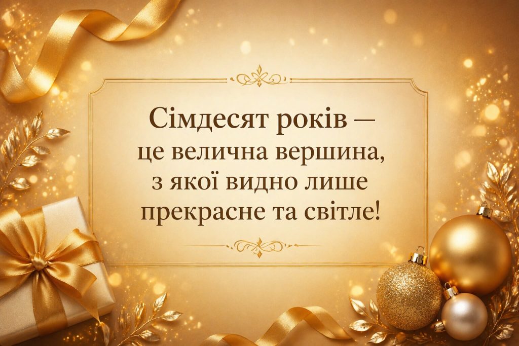 листівка 70 років привітання