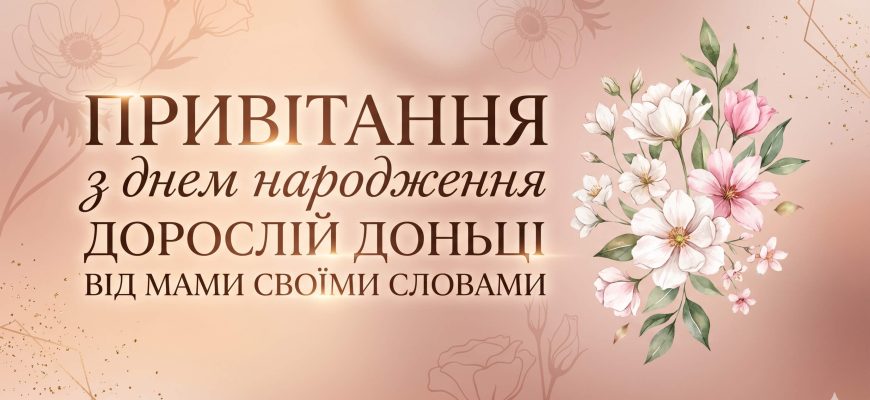 привітання з днем народження дорослій доньці від мами
