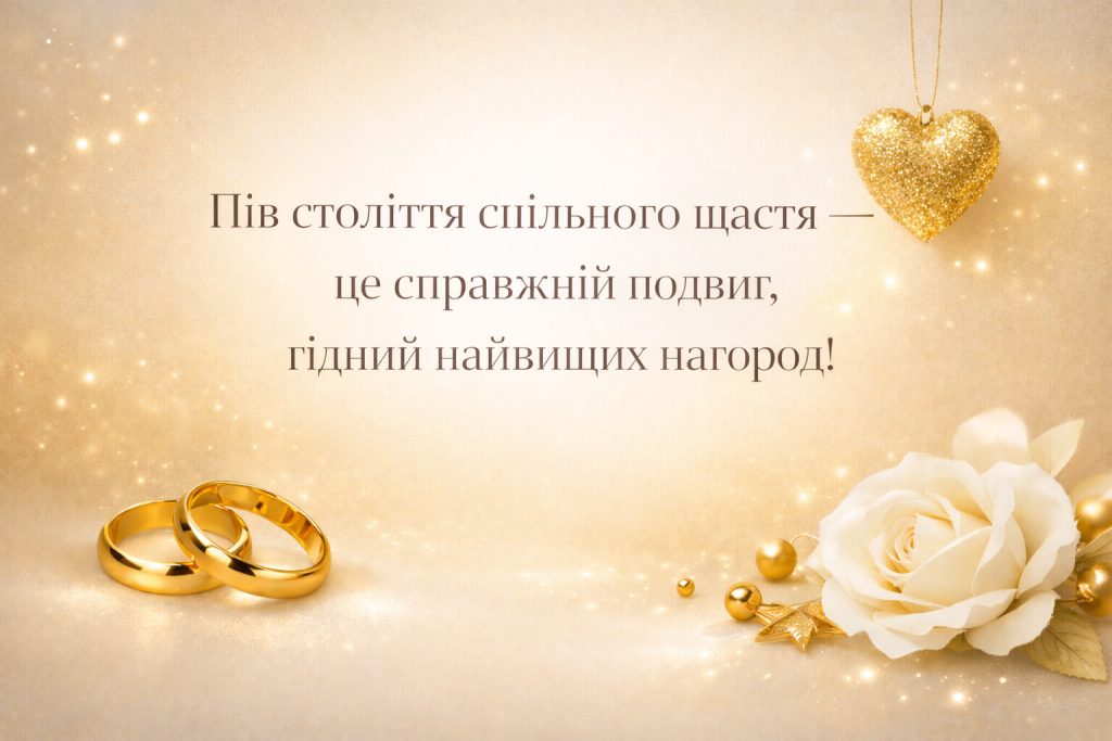 золоте весілля привітання текст