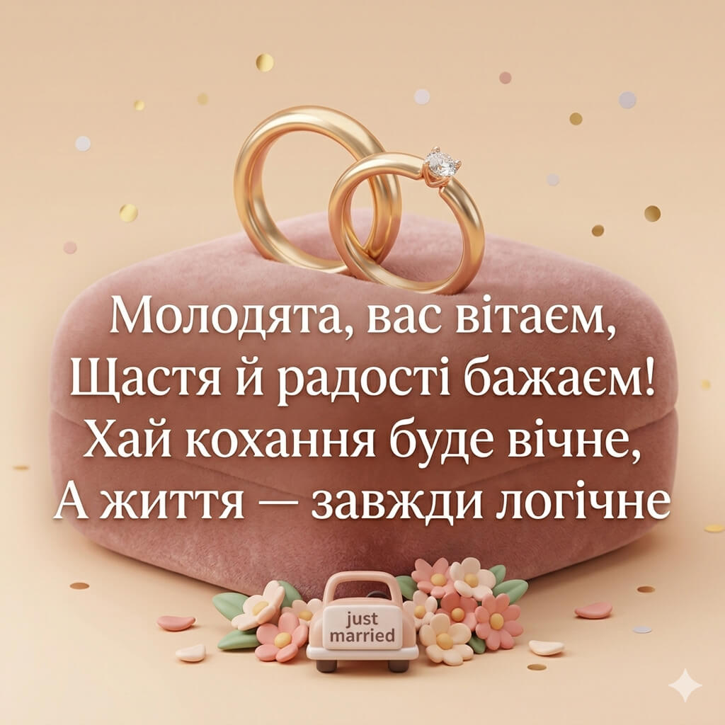 прикольні весільні привітання вірші